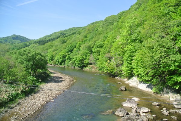 江差線：天の川沿い