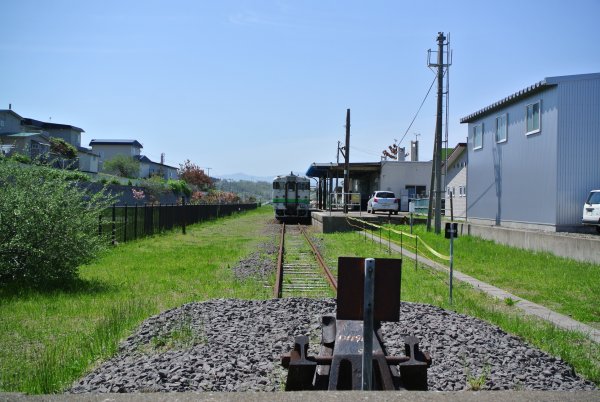 江差駅：車止め