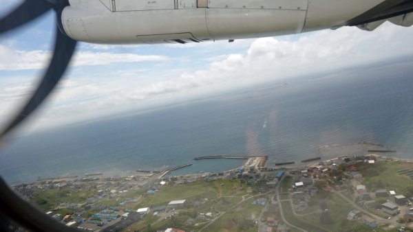 JAL2891便の機内から：離陸直後