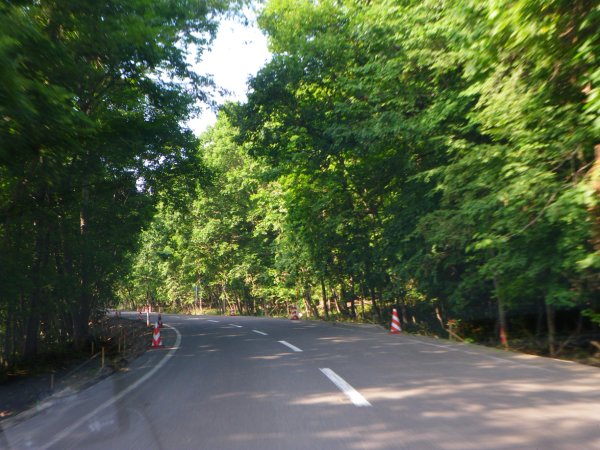 能取湖の東岸道路