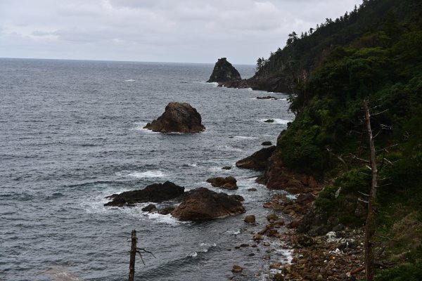 出島が見える海岸