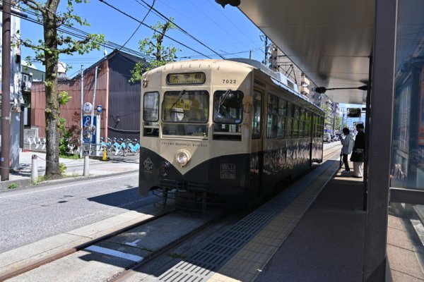 市内電車：富山大学電停