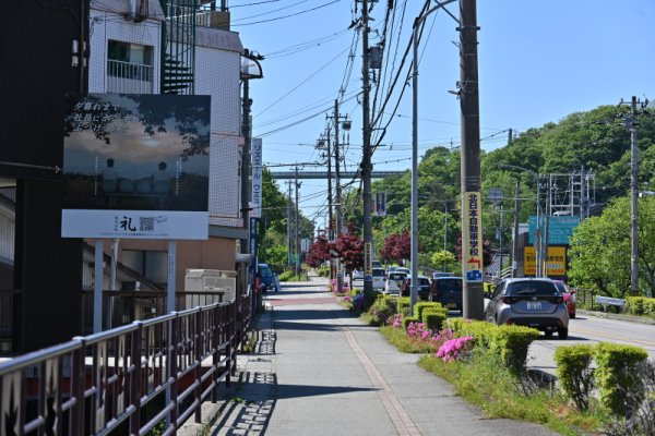 呉羽展望台に向かって