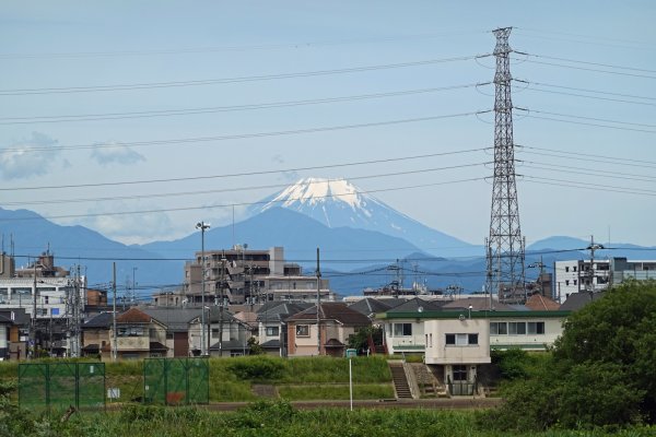 多摩川左岸からの富士山(2)
