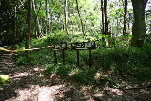 日本キャニオン展望台への分岐