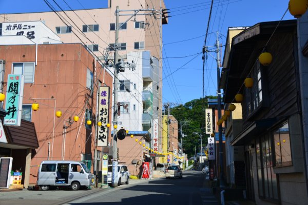 下風呂温泉の町