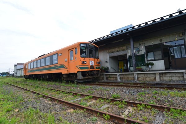 津軽中里駅：太宰列車