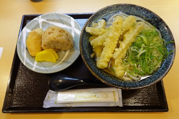 昼食：ごぼ天うどん