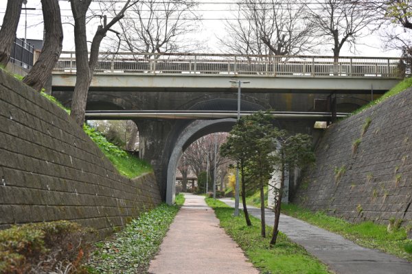 戸井線廃線跡：アーチ橋