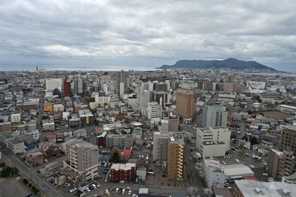 五稜郭タワー：函館山方面