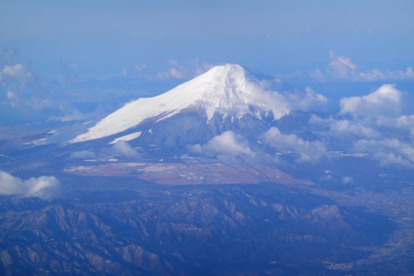 JAL183便の機内から：富士山