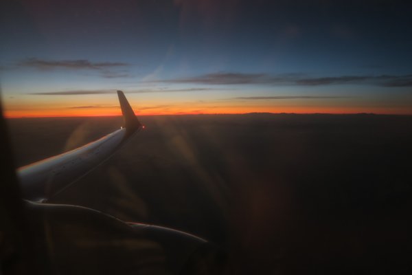 JAL498便の機内から