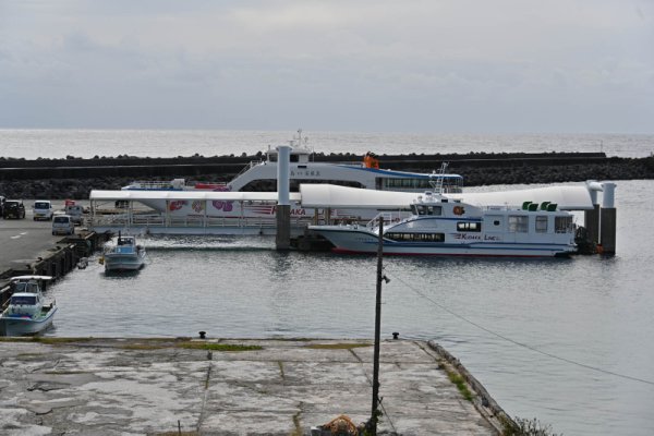 久高島：徳仁港の俯瞰撮影