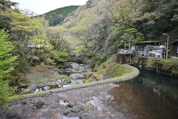 菊池渓谷：取水堰