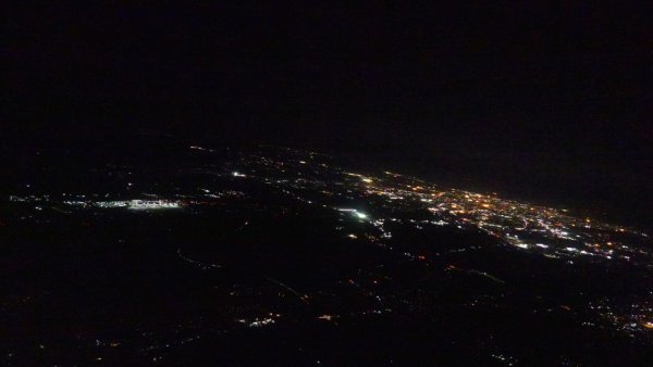 JAL638便：熊本の夜景