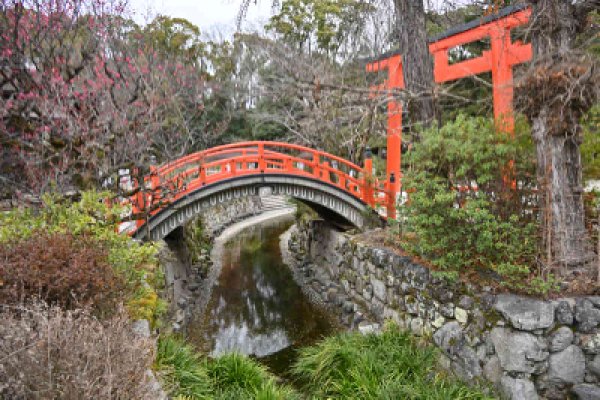 下賀茂神社：御手洗川と輪橋