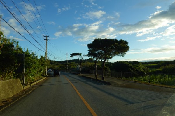 島尻漁港への道