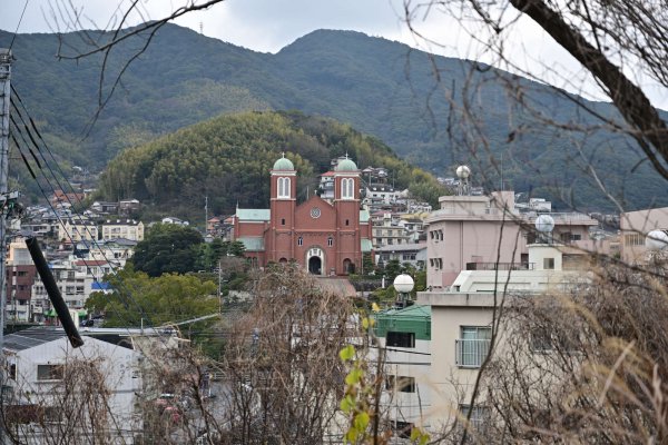 浦上天主堂の見える丘