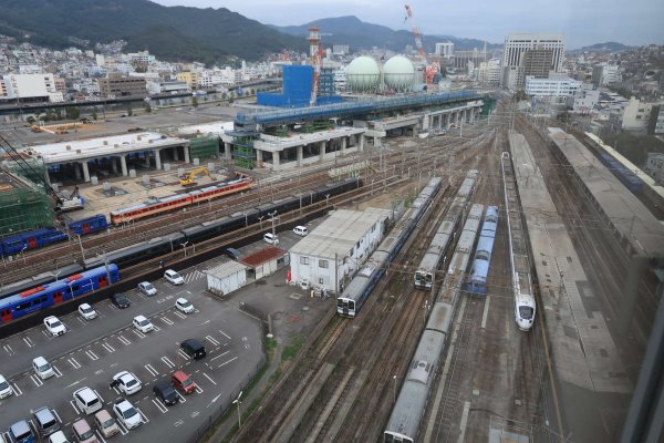 長崎駅の俯瞰