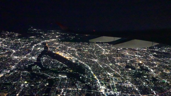 JAL134便の機内から(8)：神崎川上空