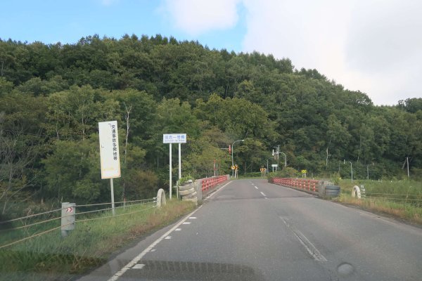 網走湖の湖畔道路