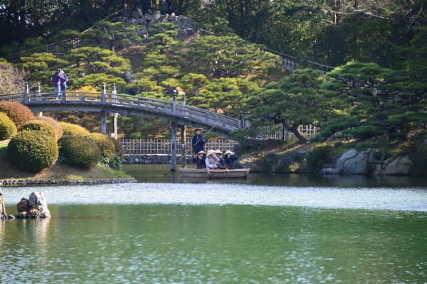 栗林公園(5)：南湖と優月橋