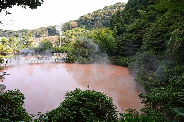 別府の温泉地獄(5)：血の池地獄